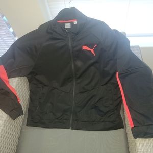 Puma Men's Zip-Front Track Suit 3XL Black and Red